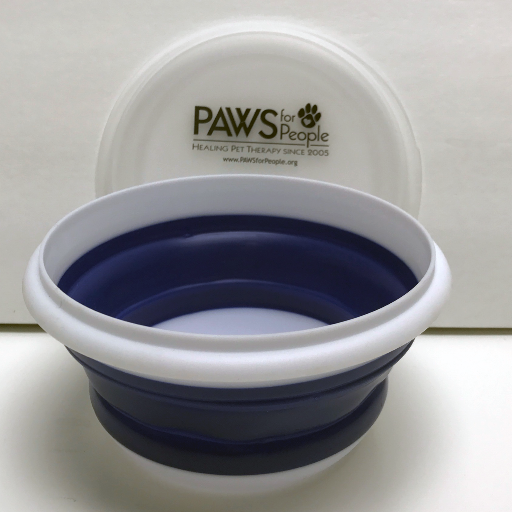 Collapsible Bowl with Lid PAWS for People