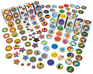 rolls of stickers